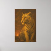 White Tiger Fantasy Art – Mystic Jungle Light Canvas Afdruk (Voorkant)