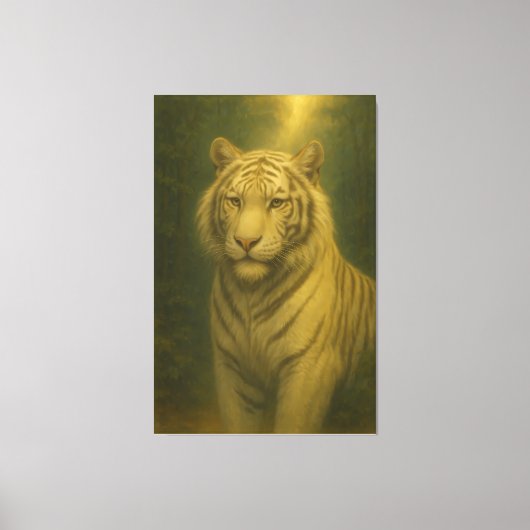 White Tiger Fine Art – Majestic Portrait Canvas Afdruk (Voorkant)
