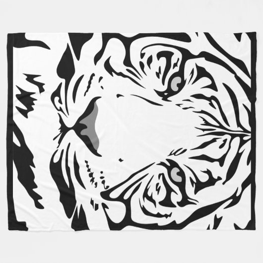 White Tiger Fleece Blanket (Voorkant (Horizontaal))