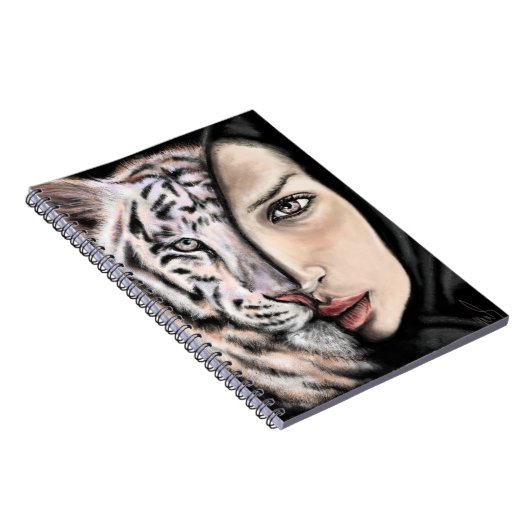 White Tiger Girl - Emotion Notitieboek - Schildere (Rechterzijde)