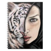 White Tiger Girl - Emotion Notitieboek - Schildere (Voorkant)