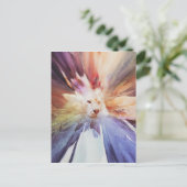 White Tiger Grunge Briefkaart (Staand voorkant)