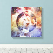 White Tiger Grunge Canvas Afdruk (Insitu (Houten vloer))