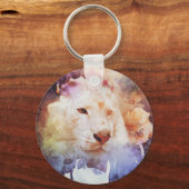 White Tiger Grunge Sleutelhanger (Voorkant)