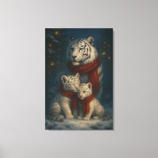 White Tiger – Guardian of Light – ManJiangHong Art Canvas Afdruk (Voorkant)