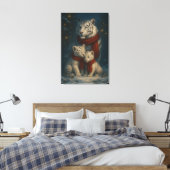 White Tiger – Guardian of Light – ManJiangHong Art Canvas Afdruk (Insitu (Slaapkamer))
