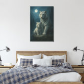White Tiger – Guardian of Light – ManJiangHong Art Canvas Afdruk (Insitu (Slaapkamer))