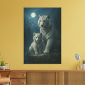 White Tiger – Guardian of Light – ManJiangHong Art Canvas Afdruk (Insitu (Woonkamer))