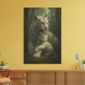 White Tiger – Guardian of Light – ManJiangHong Art Canvas Afdruk (Insitu (Woonkamer))