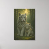 White Tiger – Guardian of Light – ManJiangHong Art Canvas Afdruk (Voorkant)
