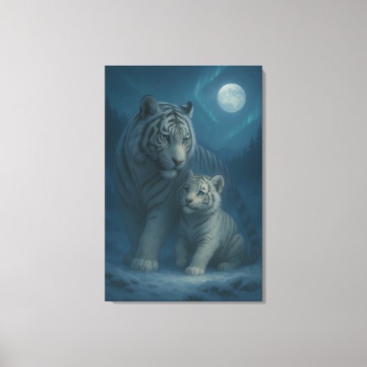 White Tiger – Guardian of Light – ManJiangHong Art Canvas Afdruk (Voorkant)