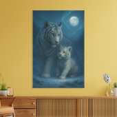 White Tiger – Guardian of Light – ManJiangHong Art Canvas Afdruk (Insitu (Woonkamer))