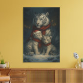 White Tiger – Guardian of Light – ManJiangHong Art Canvas Afdruk (Insitu (Woonkamer))