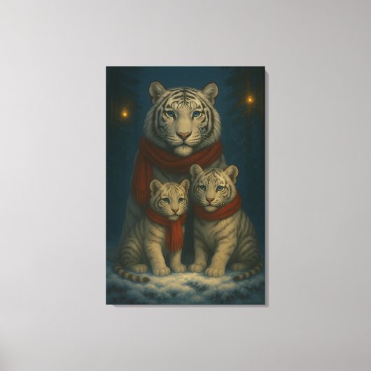 White Tiger – Guardian of Light – ManJiangHong Art Canvas Afdruk (Voorkant)