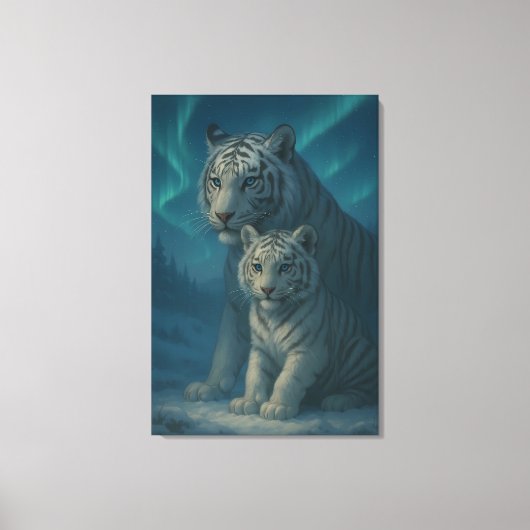 White Tiger – Guardian of Light – ManJiangHong Art Canvas Afdruk (Voorkant)