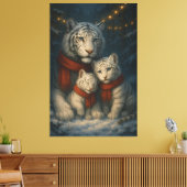 White Tiger – Guardian of Light – ManJiangHong Art Canvas Afdruk (Insitu (Woonkamer))