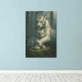 White Tiger – Guardian of Light – ManJiangHong Art Canvas Afdruk (Insitu (Houten vloer))