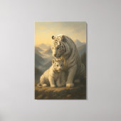White Tiger – Guardian of Light – ManJiangHong Art Canvas Afdruk (Voorkant)