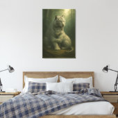 White Tiger – Guardian of Light – ManJiangHong Art Canvas Afdruk (Insitu (Slaapkamer))