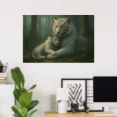 White Tiger – Guardian of Light – ManJiangHong Art Poster (Thuiskantoor)