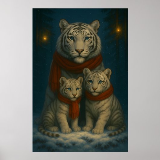 White Tiger – Guardian of Light – ManJiangHong Art Poster (Voorkant)