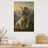 White Tiger – Guardian of Light – ManJiangHong Art Poster (Keuken)
