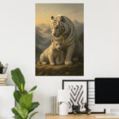 White Tiger – Guardian of Light – ManJiangHong Art Poster (Thuiskantoor)