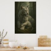 White Tiger – Guardian of Light – ManJiangHong Art Poster (Keuken)