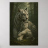White Tiger – Guardian of Light – ManJiangHong Art Poster (Voorkant)