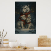 White Tiger – Guardian of Light – ManJiangHong Art Poster (Keuken)