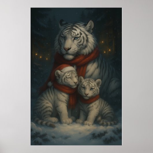White Tiger – Guardian of Light – ManJiangHong Art Poster (Voorkant)