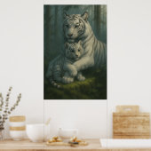 White Tiger – Guardian of Light – ManJiangHong Art Poster (Keuken)