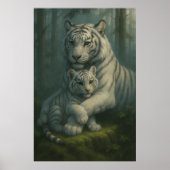 White Tiger – Guardian of Light – ManJiangHong Art Poster (Voorkant)