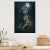 White Tiger – Guardian of Light – ManJiangHong Art Poster (Keuken)
