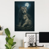 White Tiger – Guardian of Light – ManJiangHong Art Poster (Thuiskantoor)