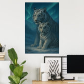 White Tiger – Guardian of Light – ManJiangHong Art Poster (Thuiskantoor)
