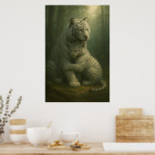 White Tiger – Guardian of Light – ManJiangHong Art Poster (Keuken)