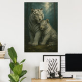 White Tiger – Guardian of Light – ManJiangHong Art Poster (Thuiskantoor)