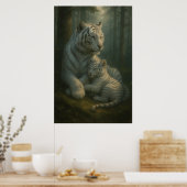 White Tiger – Guardian of Light – ManJiangHong Art Poster (Keuken)