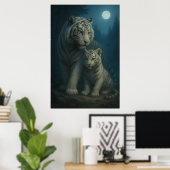 White Tiger – Guardian of Light – ManJiangHong Art Poster (Thuiskantoor)