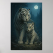 White Tiger – Guardian of Light – ManJiangHong Art Poster (Voorkant)