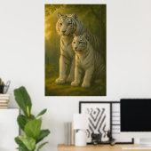 White Tiger – Guardian of Light – ManJiangHong Art Poster (Thuiskantoor)