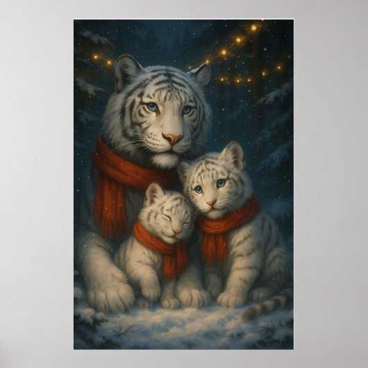 White Tiger – Guardian of Light – ManJiangHong Art Poster (Voorkant)