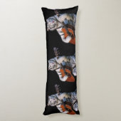 White Tiger Guitar Nocturne – Minimal Body Pillow Lichaamskussen (Achterkant (Verticaal))