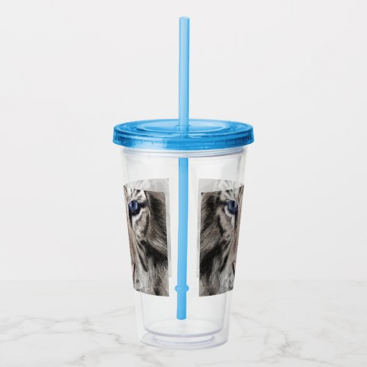 White Tiger Head  Acryl Drinkbeker (Rechts)