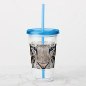 White Tiger Head  Acryl Drinkbeker (Voorkant)