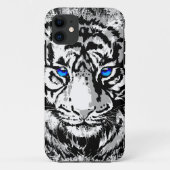 White Tiger Head - Blue Eyes - Tiger Case-Mate iPhone Case (Achterkant)