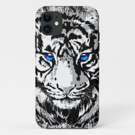 White Tiger Head - Blue Eyes - Tiger Case-Mate iPhone Case