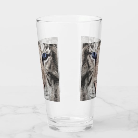 White Tiger Head  Glas (Links)