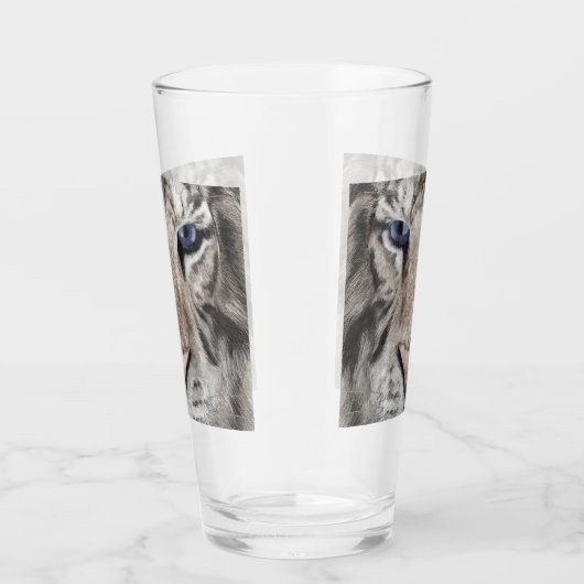 White Tiger Head Glas (Rechts)